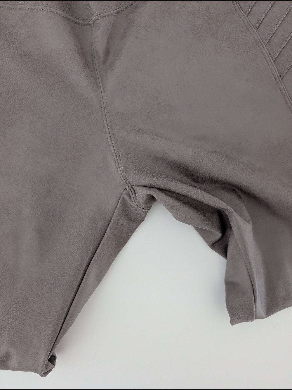 Athleta Delancey Gleam Leggings Bluff Gray Back Pockets Ankle Zip Casual L - Picture 7 of 10